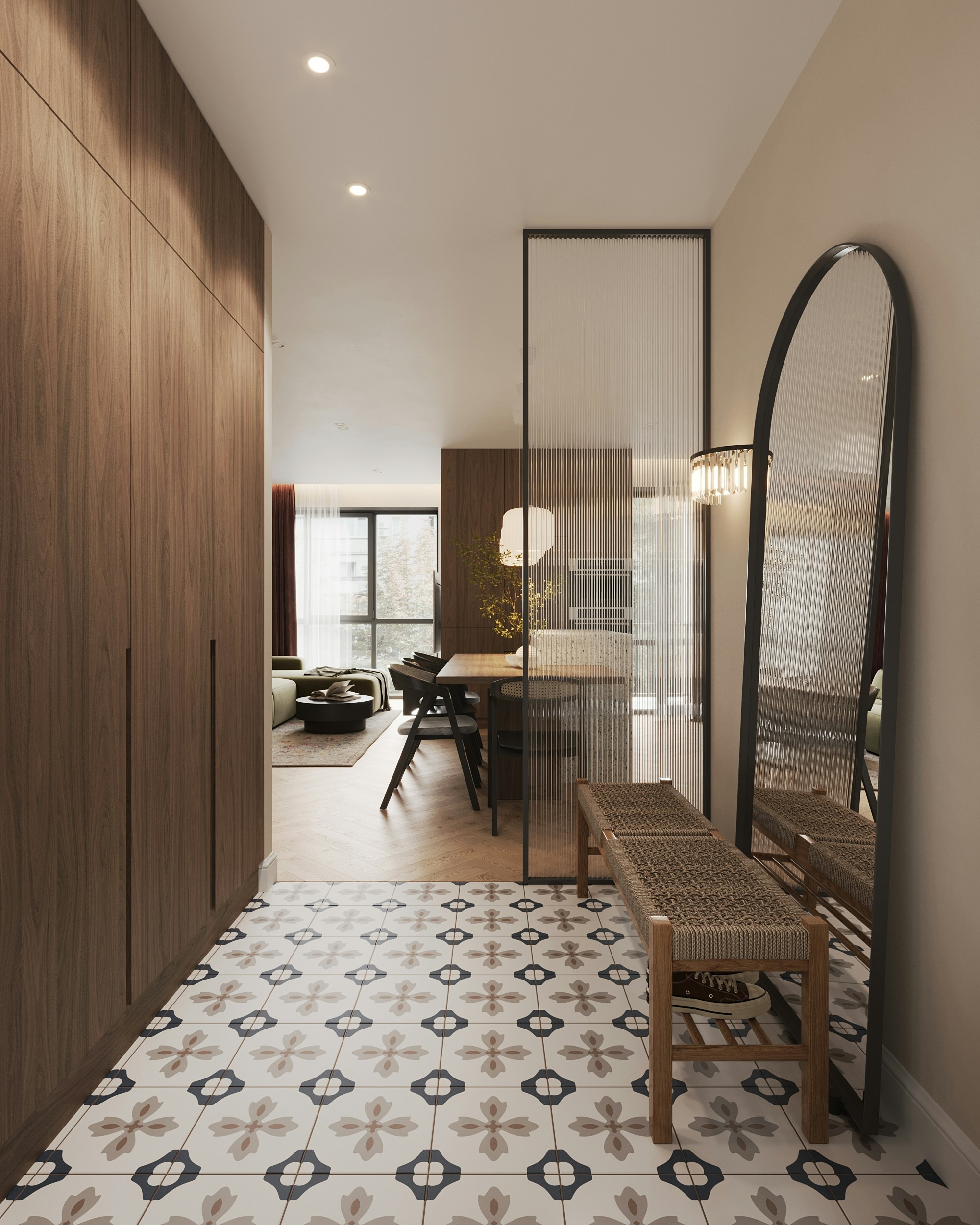 Entrée appartement haut de gamme